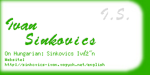 ivan sinkovics business card